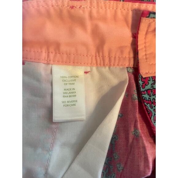 Lilly Pulitzer Size 00 Callahan Shorts Pink Blue Coral‎ - Picture 5 of 5